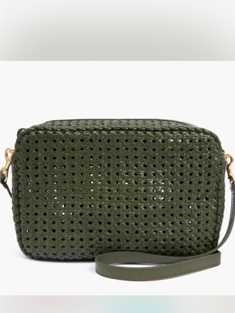 Clare V Marisol Army Green Rattan Bag - Picture 11 of 11